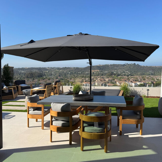 Purple Leaf 3.7m x 2.7m Rectangular Cantilever Parasol