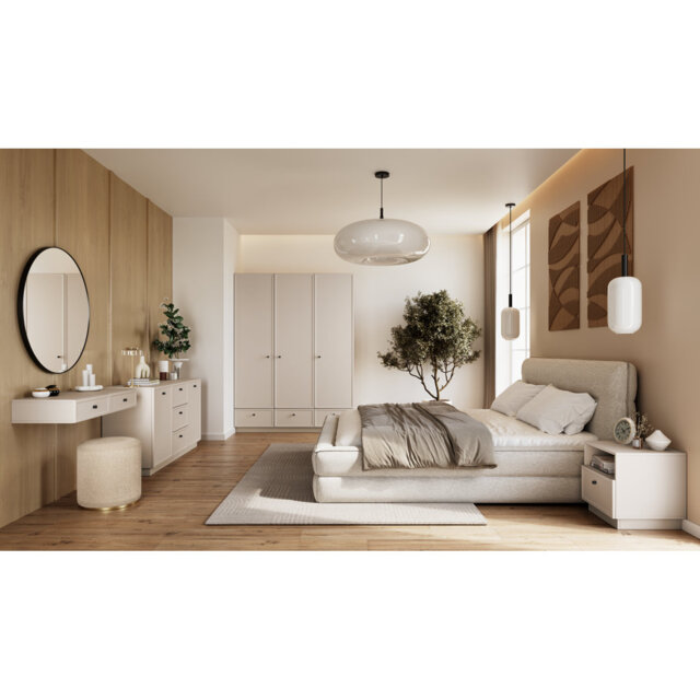 Bagga 45cm W Manufactured Wood Bedside Table