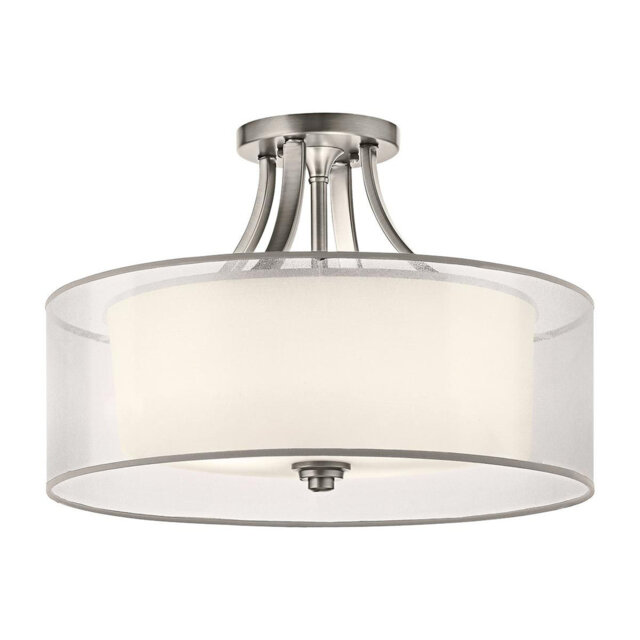 Eisen 3-Light 38.1cm Semi Flush Mount