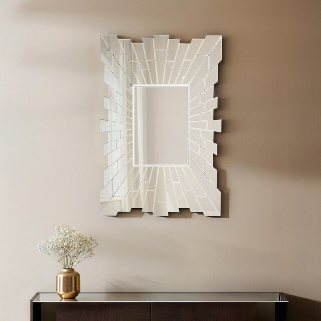 Elena Solid Wood Flat Wall Mirror