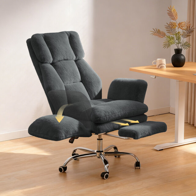 Desk Office Chair, Big and Tall Ergonomic Office Chair, 200KG Adjustable High Back Computer Chair,Executive Swivel Chair with Footrest and Lumbar Supp