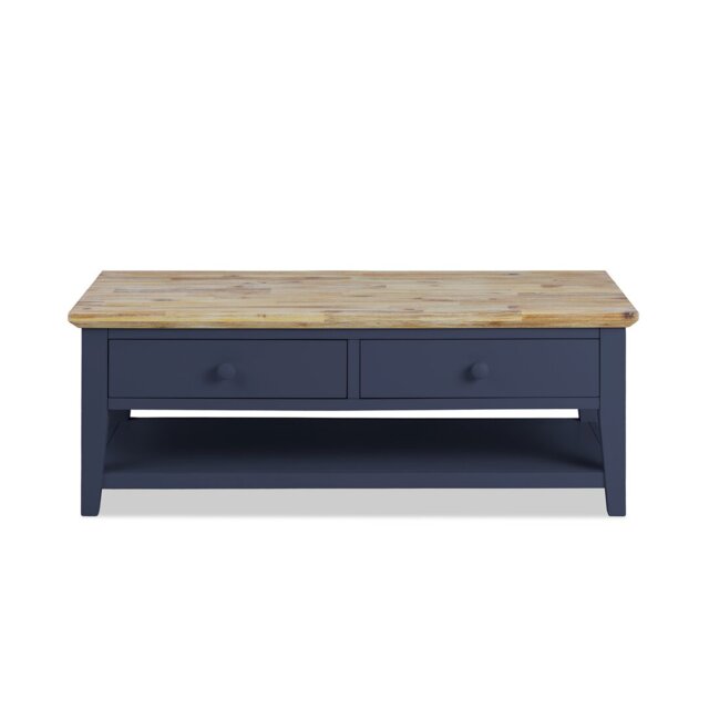 Doria Floor Shelf Coffee Table with Storage