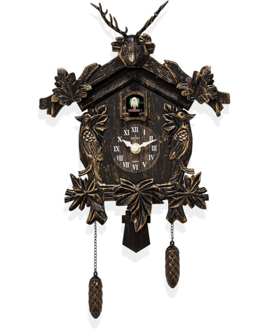 Acctim Lindau Cuckoo Clock Pendulum Hourly Cuckoo Antique Bronze