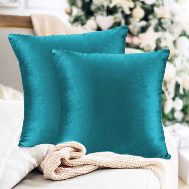 Luxurious Velvet Cushion Covers for Sofa Or Bed (Set Of 2)