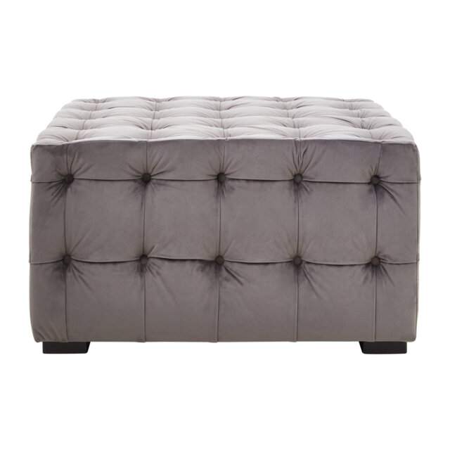 Fairborn 85cm Wide Tufted Square Solid Colour Standard Ottoman