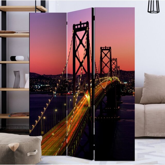 Mjej 172cm H Solid Wood Folding Room Divider