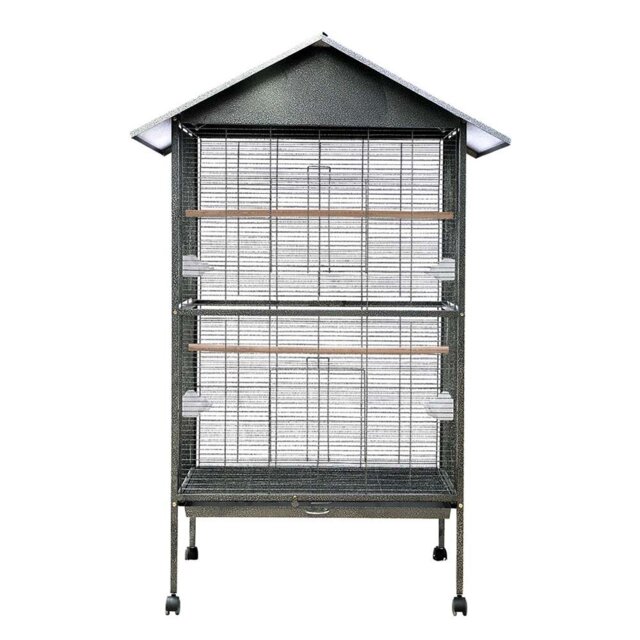 Maidenhead 160cm Iron Pointed Top Floor Bird Cage with Wheels