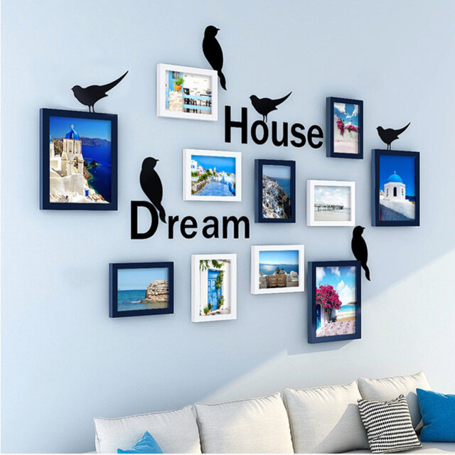 White/Black PVC Does Not Applly Picture Frame - Set of 11