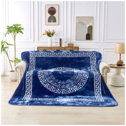 Greek Throw Blanket Warm Cosy Lightweight Decorative Premium Blanket for Sofa Couch Bed Living Room Bedroom Soft Plush All Season