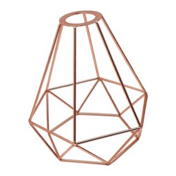 48.26cm H Metal Novelty Lamp Shade ( Uno ) in Rose Gold