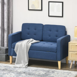 Saladin 2 Seater Storage Sofa Hidden Under Seat Storage Compact