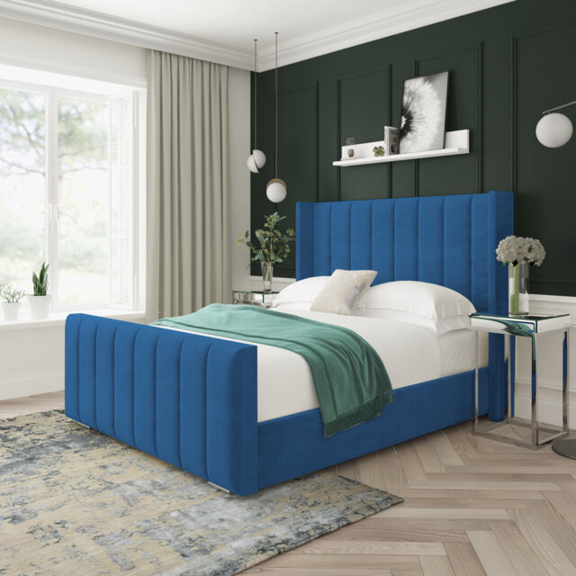 Willow Naples Velvet Upholstered Bed Frame