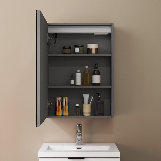 W H Wall Frameless Medicine Cabinet Mirror
