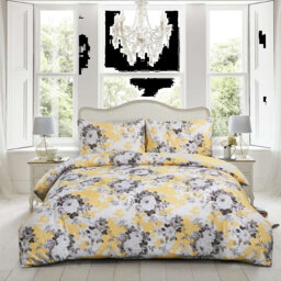 Printed Bedspread Set with Vintage Floral Patchwork Design, Soft Microfiber Coverlet Set with Matching Pillow Shams for All Seasons