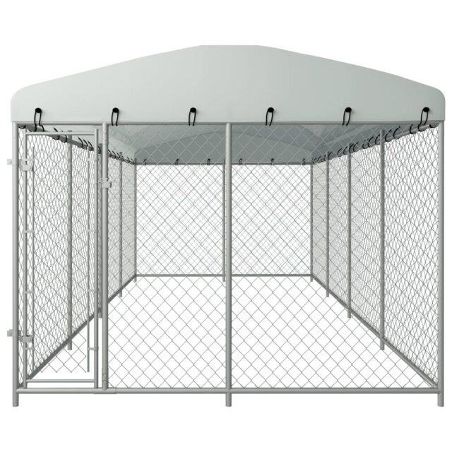 Creline Outdoor Dog Kennel with Roof 7.6x3.8x2.3 m