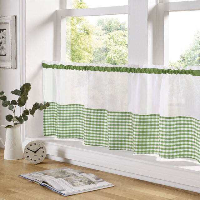 Wiktoria Gingham Swag Curtain Pelmet