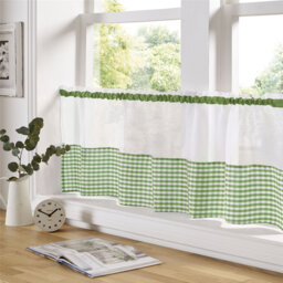 Wiktoria Gingham Swag Curtain Pelmet