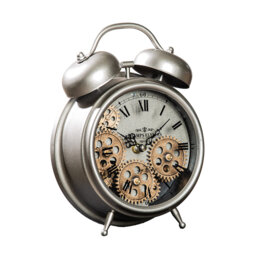 Roman Numeral Metal Mechanical Tabletop Clock