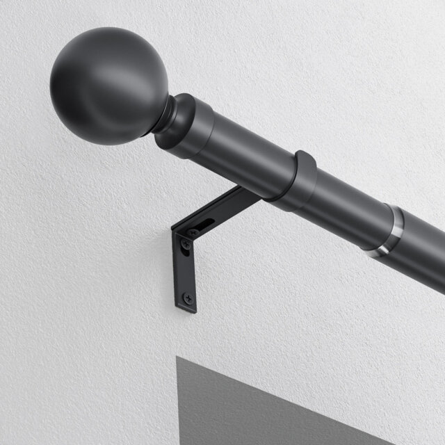 Steel Adjustable 2.5cm Single Curtain Pole
