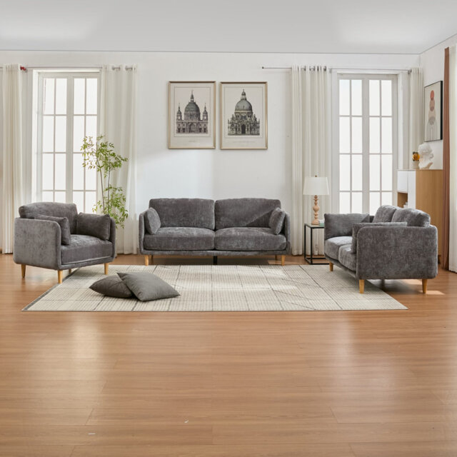 Luxury Mid Century Modern Sofa Couch Set for Living Room