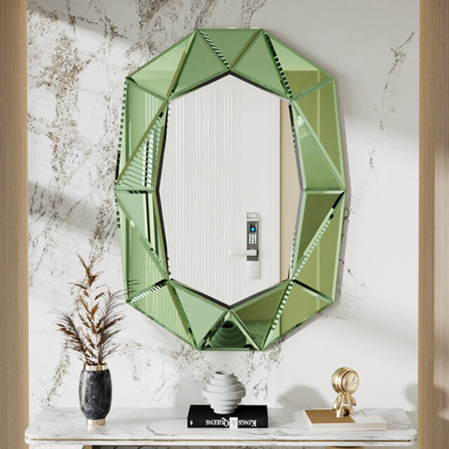 Briahna Glass Oval Wall Mirror