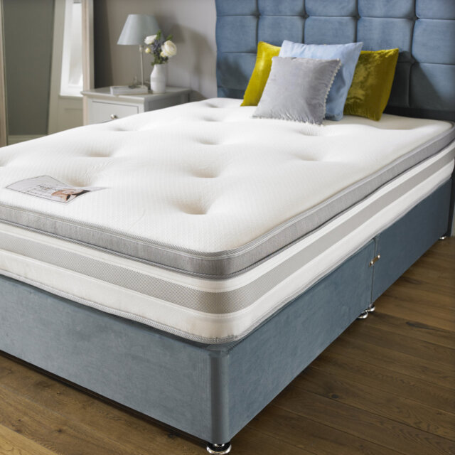Asia Upholstered UK King - DE 150 X 200 Cm Bed with Mattress