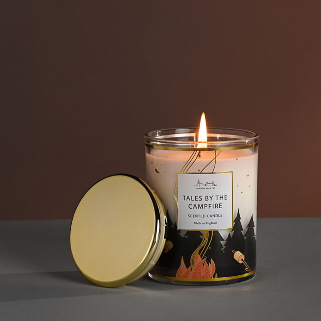 Scented Jar Candle with Glass Holder