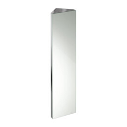 iBathUK Gleam Wall Mounted Tall Corner Bathroom Mirror Cabinet with Storage and Adjustable Glass Shelves, 1200x300mm