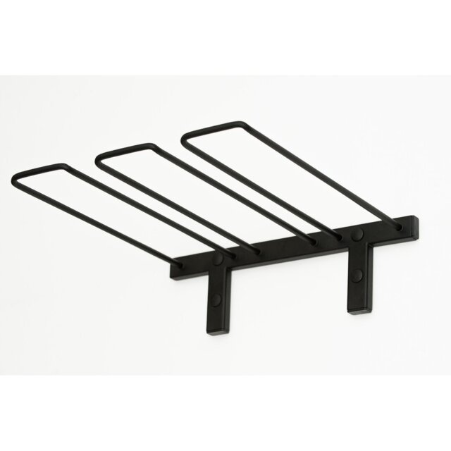 Rocio Wall Mounted Wine Glass Rack in Black