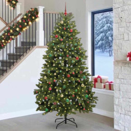 Artificial Christmas Tree with Stand Green PVC and Metal