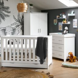 Nika 3 Piece Room Set & Underdrawer - White Wash