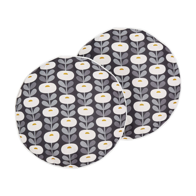 VALSORDA Indoor / Outdoor Floral Circular Throw Cushion With Filling
