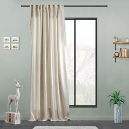Extra Long & Extra Wide Faux Linen Decorative Curtain Single Panel