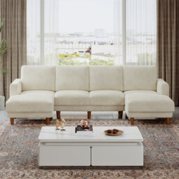 4 Seater Corduroy Modular Corner Sofa