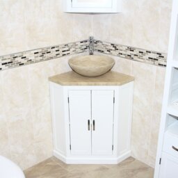 Anjolie 550mm Single Bathroom Vanity with Vessel Stone Basin