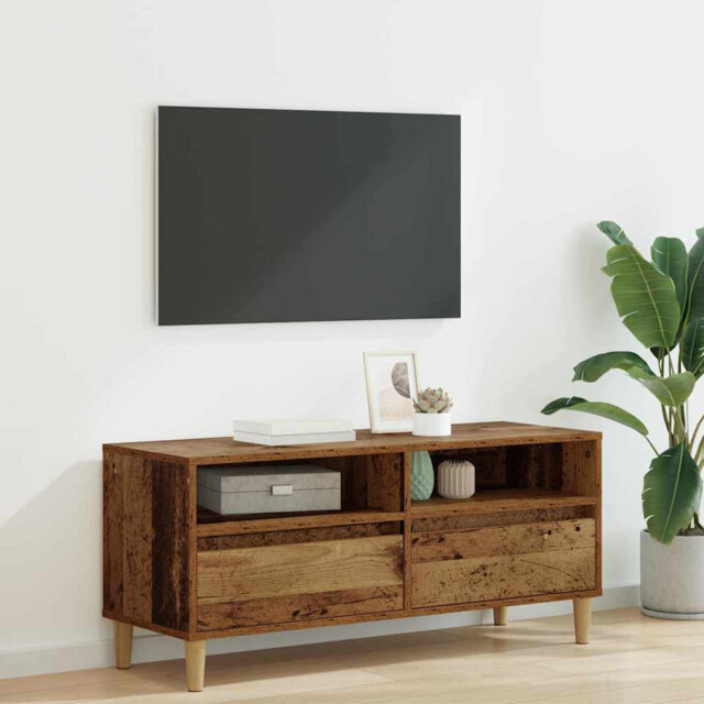 TV Cabinet Old Wood 100 X 34.5 X 44.5 Cm Engineered Wood