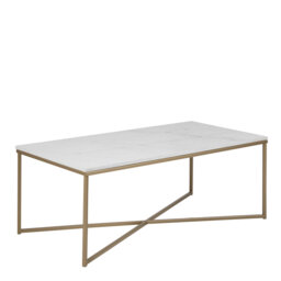 Coffee Table with White Marble Top