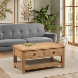 Nutmeg Solid Wood Four Leg Coffee Table with Storage