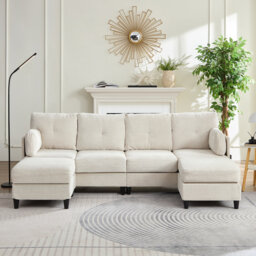 5 Seater Chenille Corner Sofa