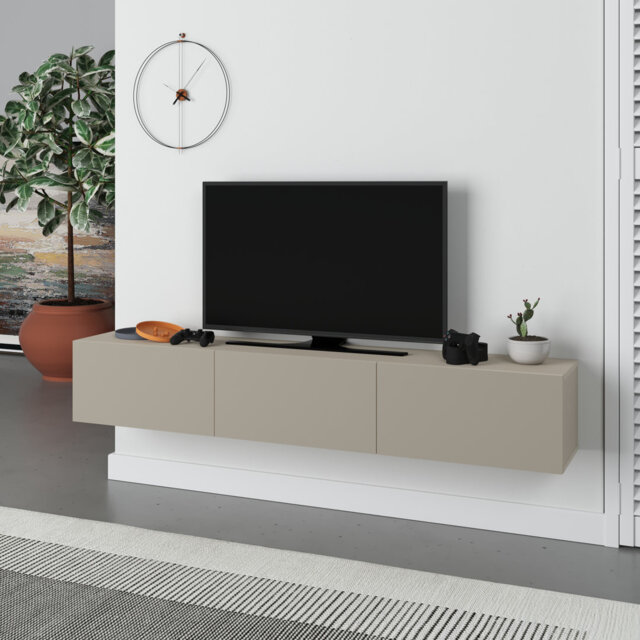 "Kishon Wall-Mounted TV Stand for TVs up to 55"" with Storage Cabinets"