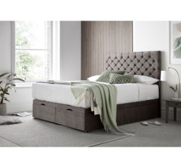Florida Naple Ottoman Storage Bed with Floor Standing Headboard