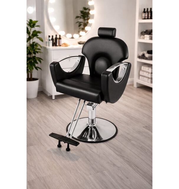 Zero Oversized Reclining Salon Chair, 360 Degree Swivel Hydraulic Pump Heavy Duty Hair Barber Chair