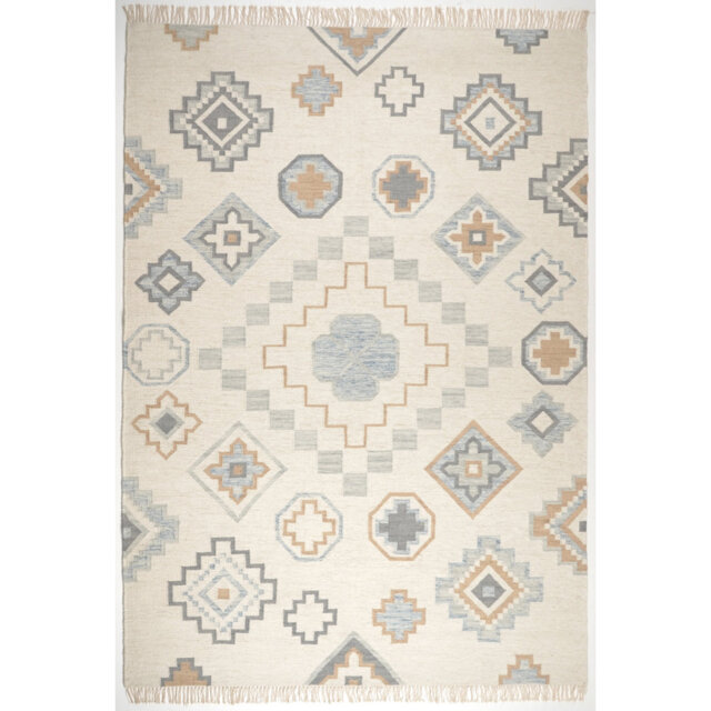 Brioney Aztec Geometric Hand Woven Area Rug - Traditional Kilim Design
