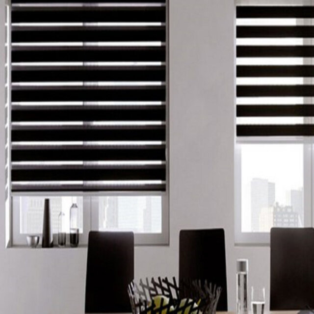 Premium Blackout Day & Night Zebra Roller Blinds – Dual Layer Window Shades for Privacy, Light Control & Modern Home Décor
