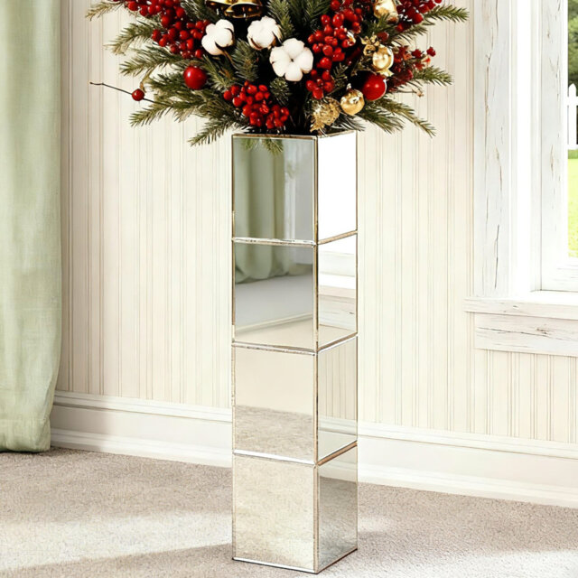 Jasmic 70cm Tall Glass Flower Vase Room Decor