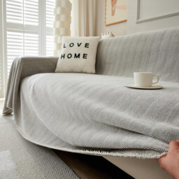 Sofa Cover For 3 Seater L Shape Sectional, Grey 180 X 340Cm