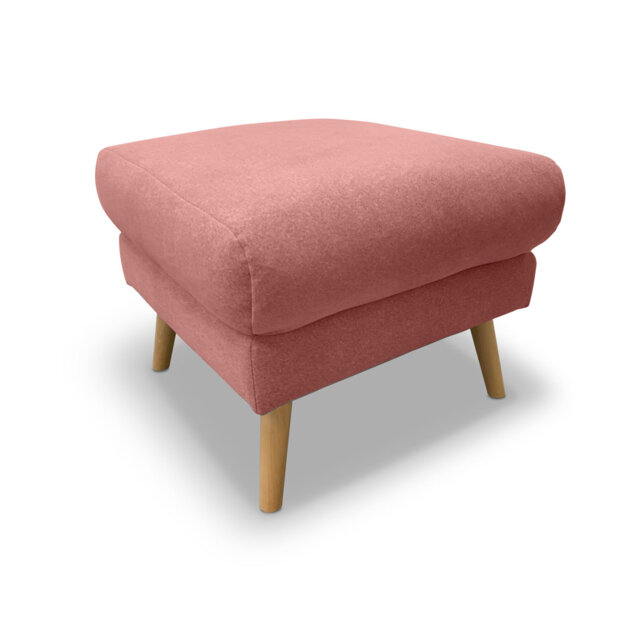 Rock 66Cm Wide Square Footstool Ottoman