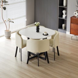 Oliver Nesting Dining Table Set Square With Chairs