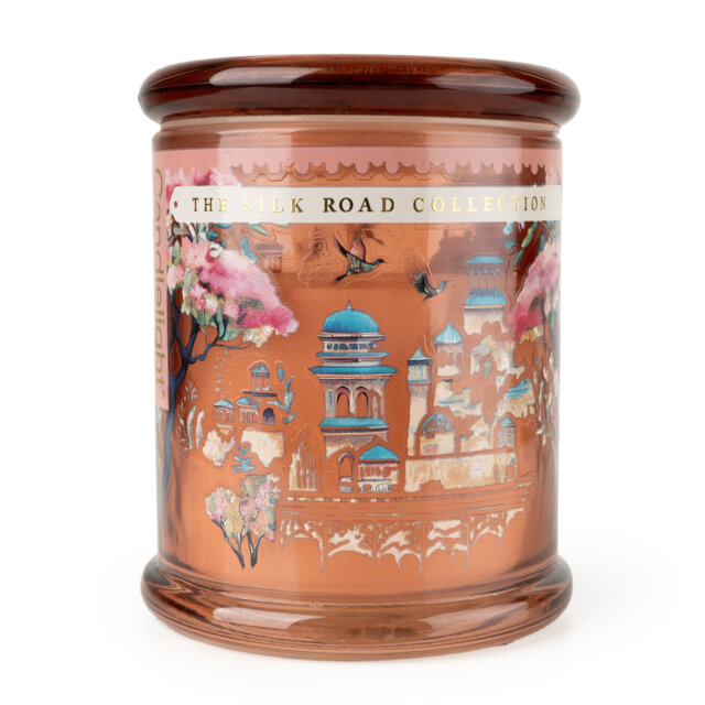 Fresh Scented Jar Candle with Glass Holder