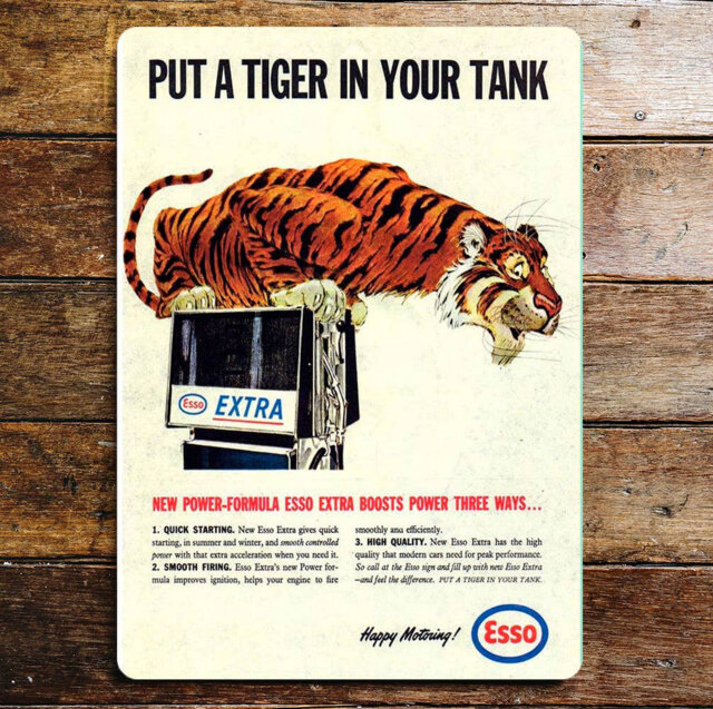 Esso Put a Tiger in Your Tank Happy Motoring Metal Wall Décor